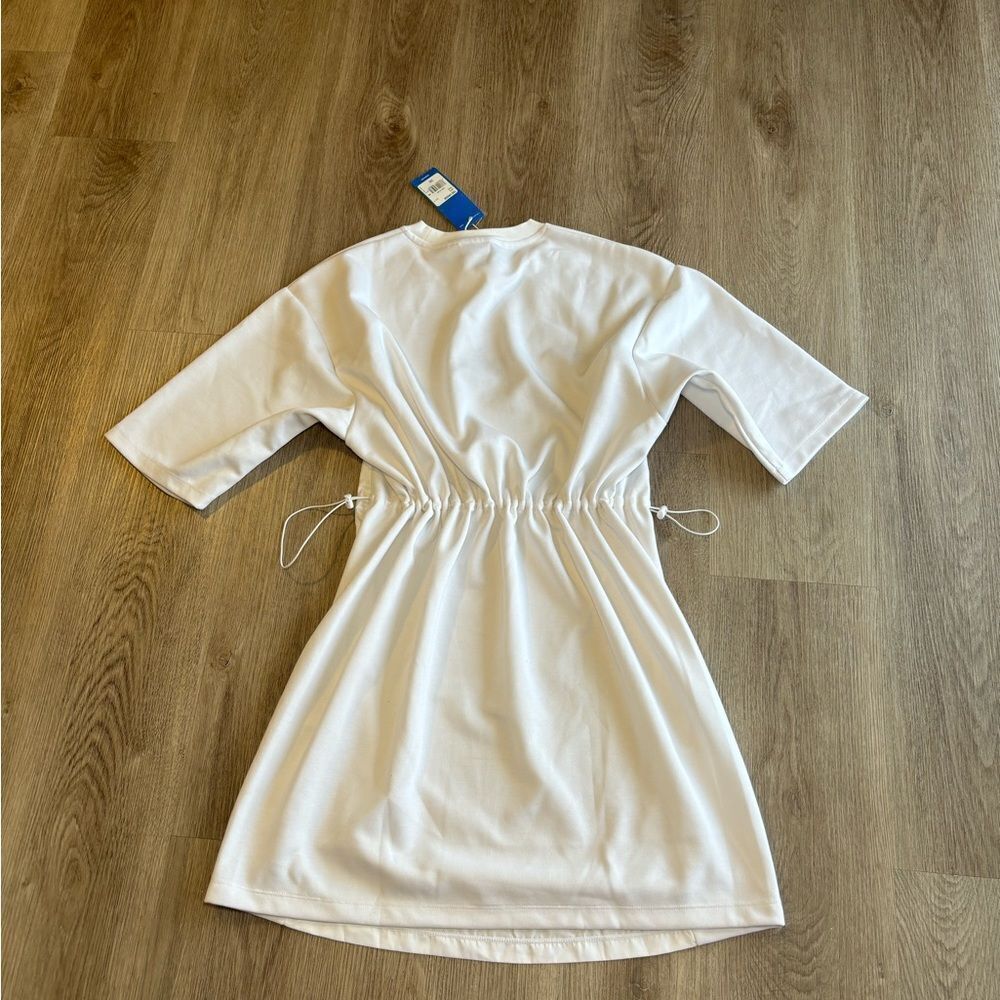 adidas Originals white logo string Tee Dress - Picture 12 of 13